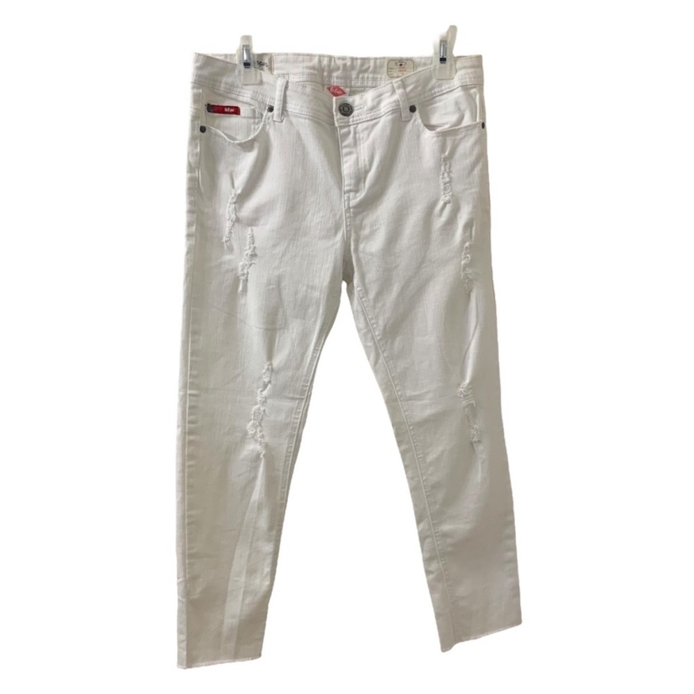 Women’s Size 8 White Cropped Stretchy Skinny Jeans